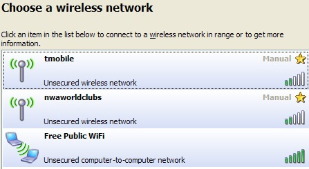 protect privacy on public wifi - pick secure network