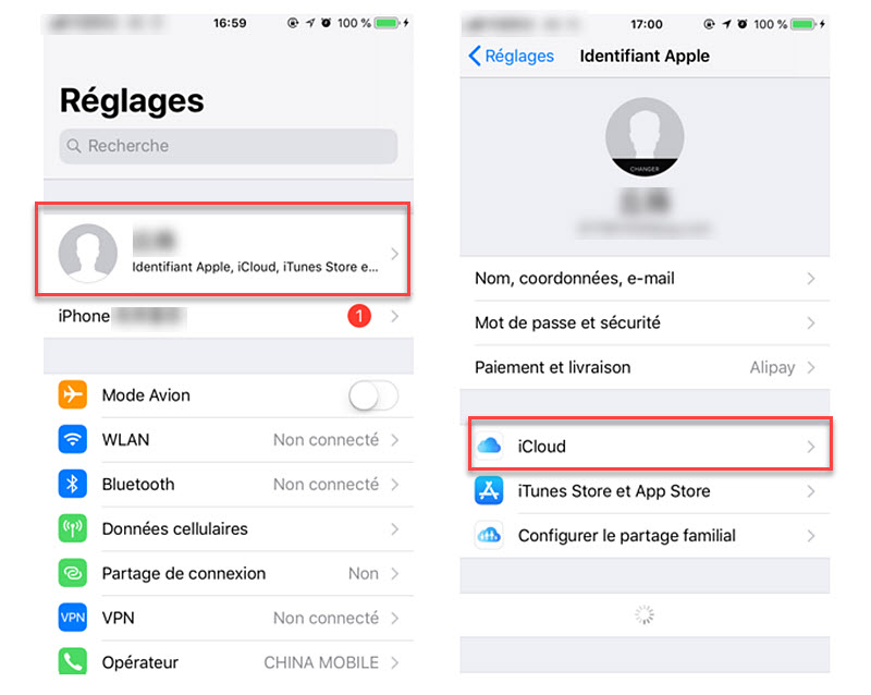 Comment sauvegarder des contacts iPhone avec iCloud