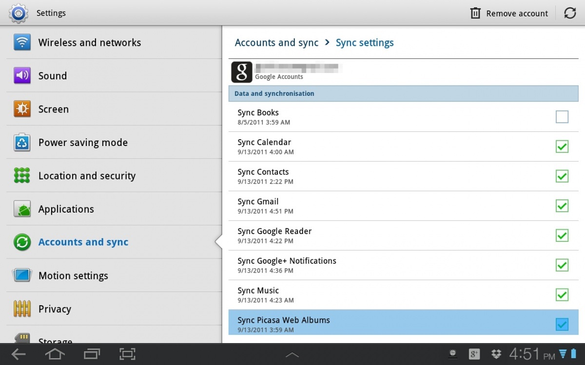contacts sync for google gmail android