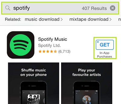 Spotify iPad نقل الموسيقى