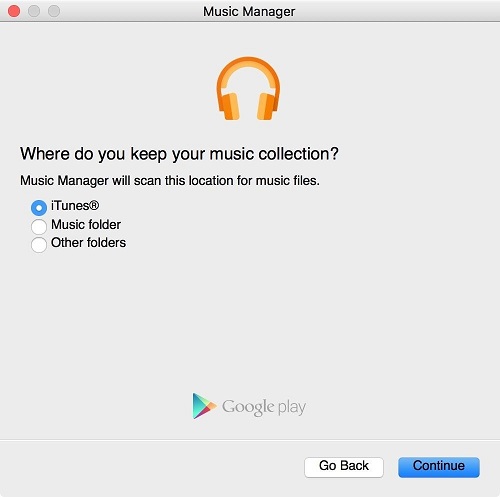 transferir música del iPhone al androide: haga clic en el botón Continuar