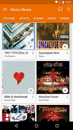 Musik vom iPhone auf Android übertragen - auf alle neu übertragenen Songs zugreifen