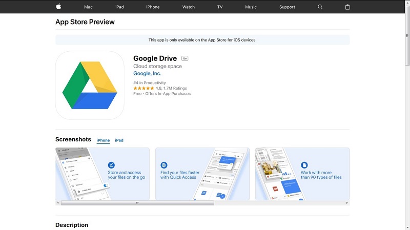 wie man Fotos von Android auf das iPhone überträgt - installieren Sie die Google Drive App