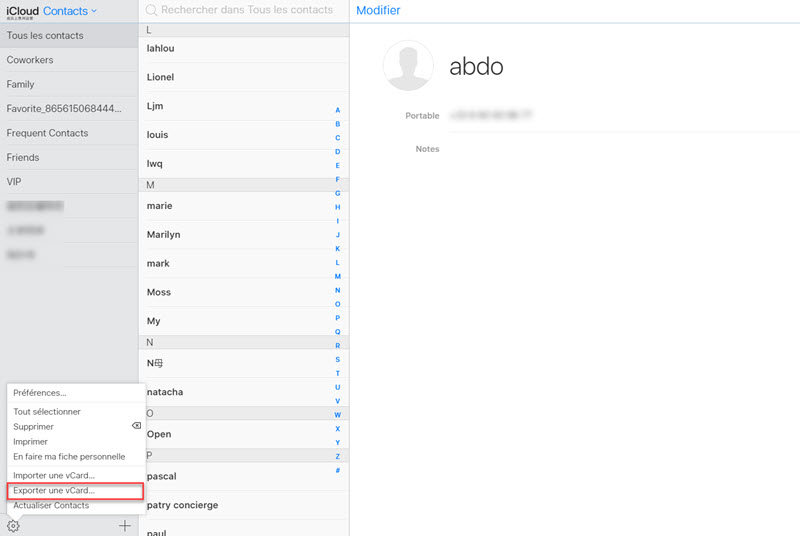 transferer contact iphone vers Gmail en utilisant iTunes