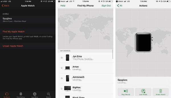 protect privacy on wearable - find my device