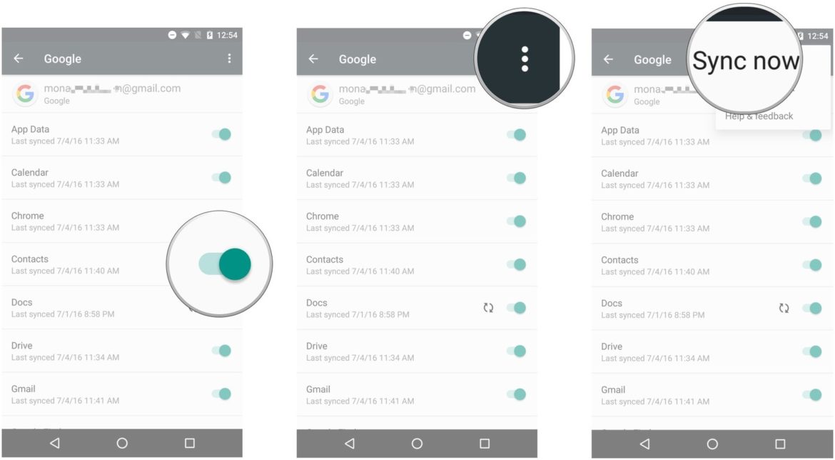 Importing contacts to android phone