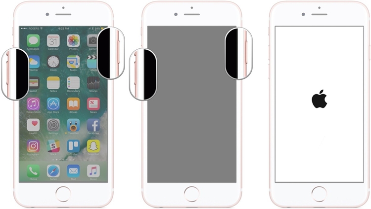 iPhone hängt mit dem Apple-Logo ios-12-Neustart iPhone 7 erzwingen