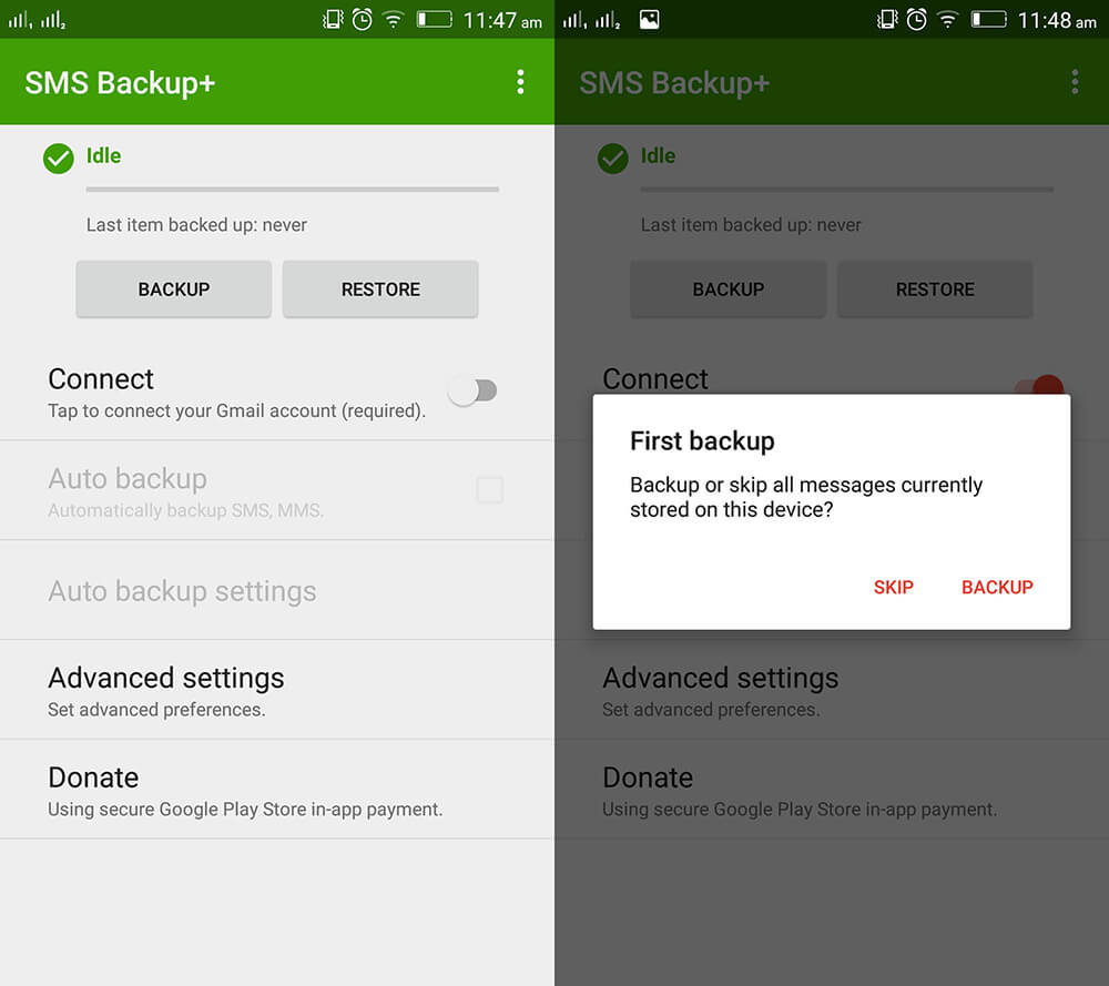  Nachrichten mit SMS Backup von Android auf das iPhone XS (Max)übertragen