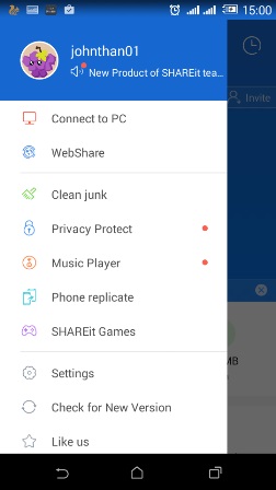 transferir arquivos do android para o pc-shareit conectar ao pc