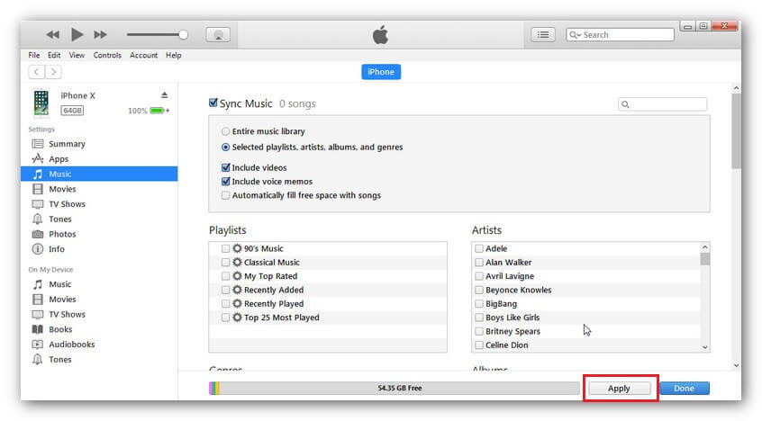 将音乐从mac传输到iPhone XS（Max） - 确认音乐同步