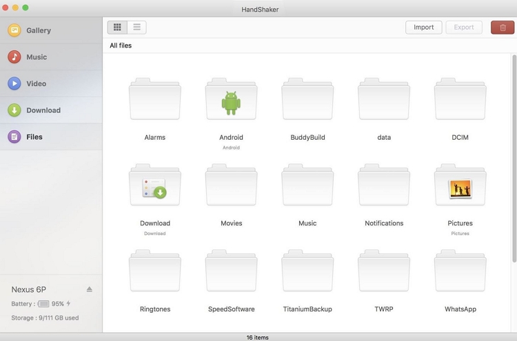 Android Dateiübertragung mac-HandShaker
