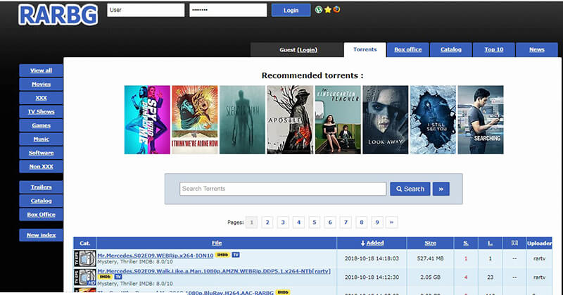 funktionierende torrent-sites – rarbg