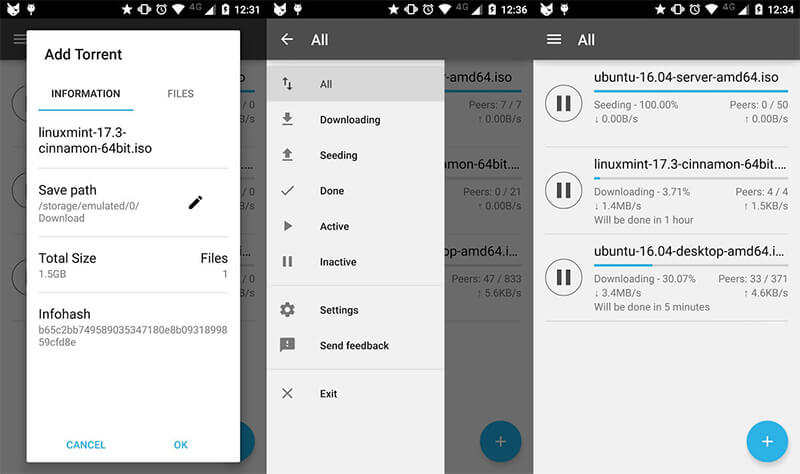 bittorrent for android - cattorrent