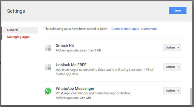 Whatsapp Backup-Speicherort in Google Drive gefunden