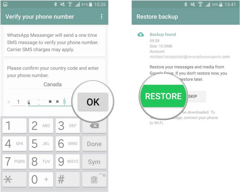 app neu installieren, um gelöschte whatsapp-nachrichten auf dem android zu sehen