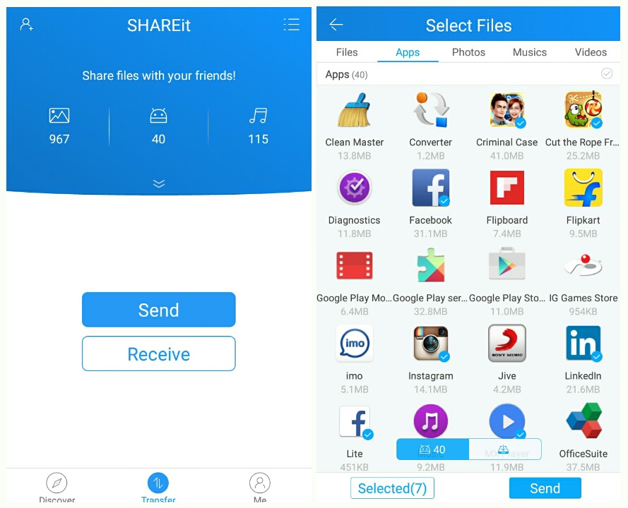 transfer photos from iphone to android-Shareit