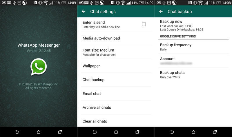 android whatsapp backup – google drive
