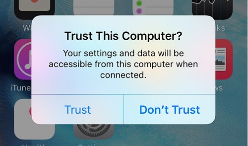 iPhone auf iTunes sichern - Computer vertrauen