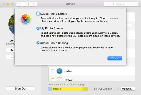 transfer icloud photos to Android on mac - step 1