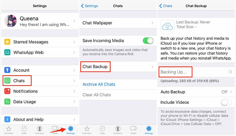 Как через icloud читать whatsapp