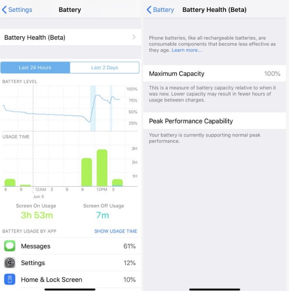 ios 12 new feature - better battery performance