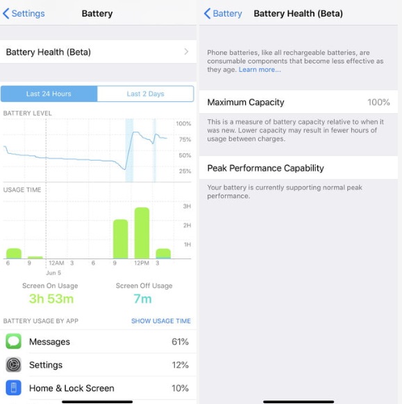 nueva función de ios 12 - mejor rendimiento de la batería