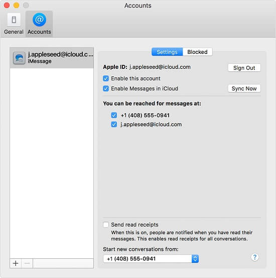 activer les messages de l'icloud dans mac