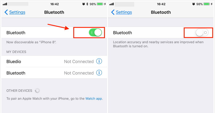 sincronizzare iphone con ipad utilizzando il bluetooth