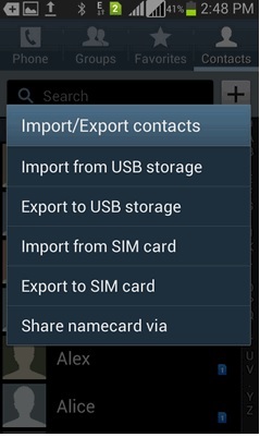 importer des contacts d'icloud dans android