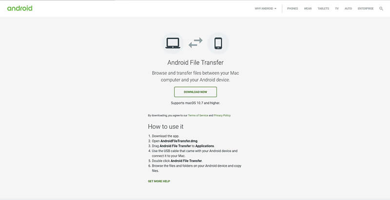 android file transfer – migrar imagens do samsung S10/S20