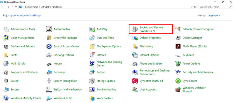 recover emptied recycle bin - backup and restore