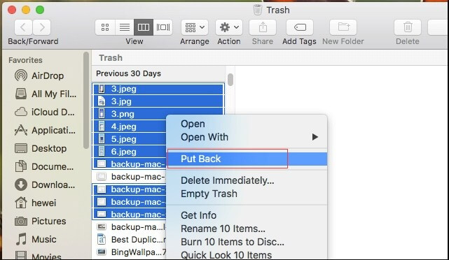 recover trash mac
