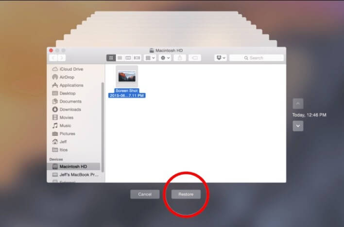 recover files from trash on mac - use time machine