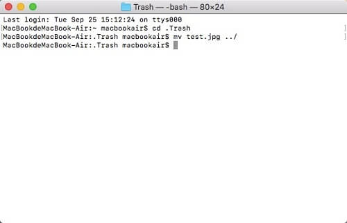 recover files from trash on mac - use terminal