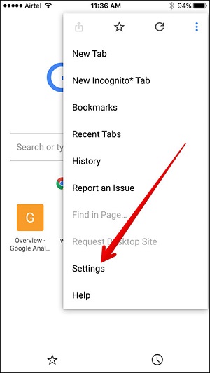 clear search history from iphone search engine