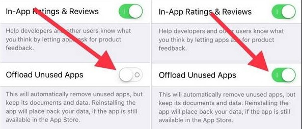 offload not used apps