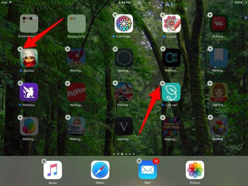 confirm to delete the app