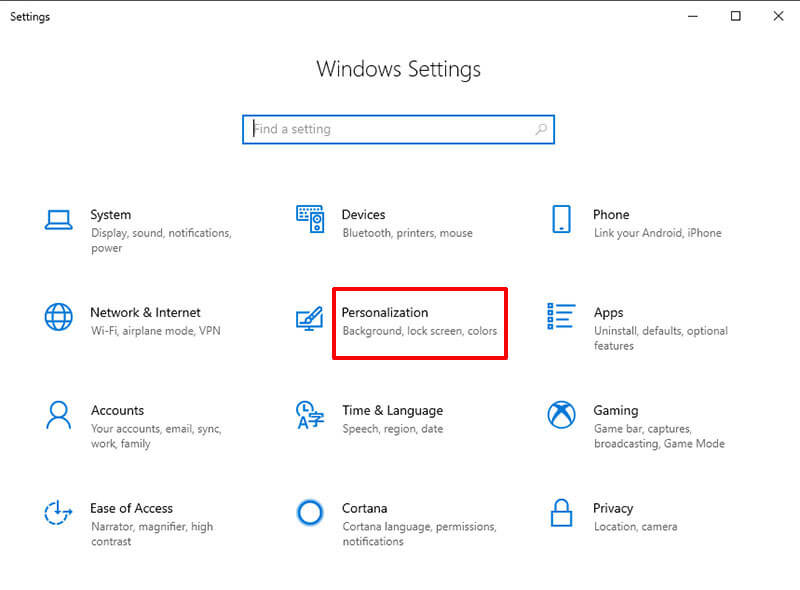remove recycle bin from desktop on win 10 - select themes