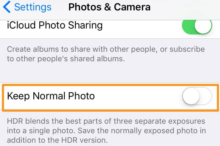 free up photo space using camera settings