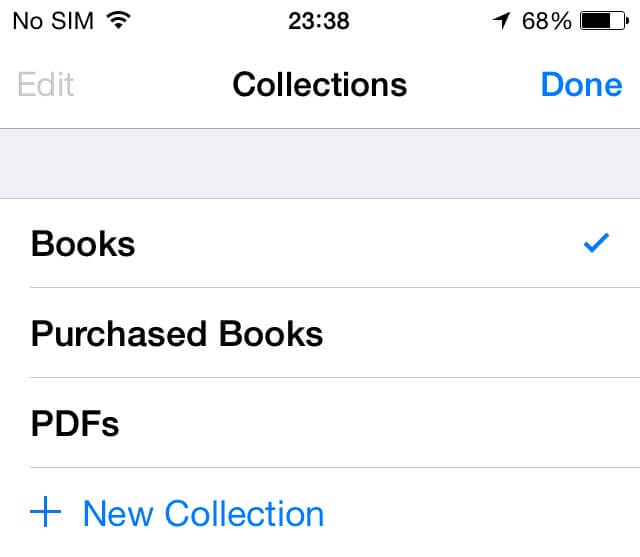 free up more ibook space on the iPhone - select collection