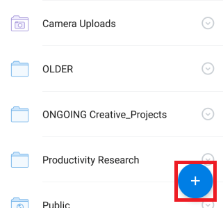 Dateien aus Dropbox hinzufügen