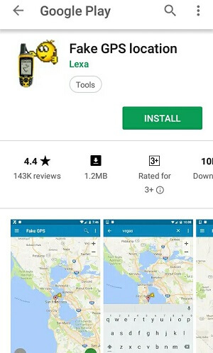 Fake GPS app