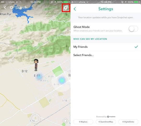 comment activer la localisation sur snap