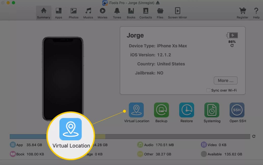 Virtueller Standort Option