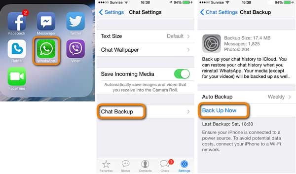 restore whatsapp backup from icloud on android