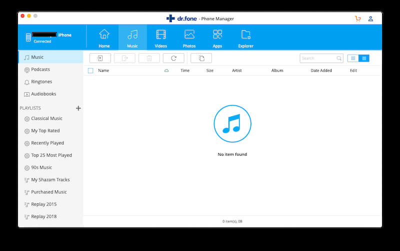 Dr.Fone - Telefon-Verwaltung musik übertragen