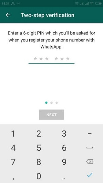 WhatsApp Business verificación código