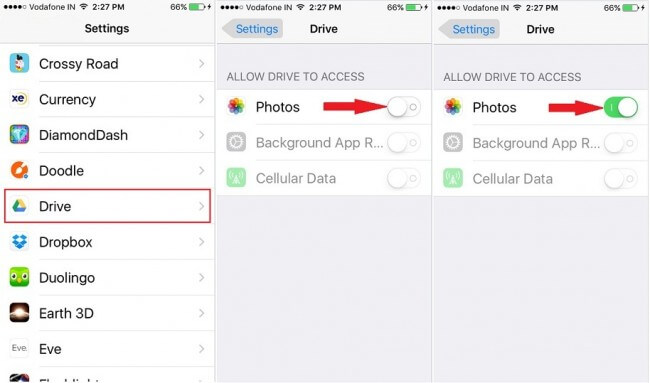 how to download google drive videos to iphone