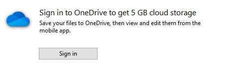 OneDrive gives 5 GB free storage