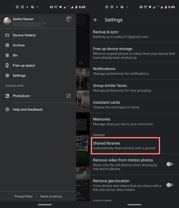 access the shared libraries